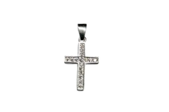 Pingente Cruz com Micro Zircônias Prata 925 - PGPR0067 - comprar online