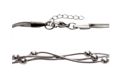 Pulseira Tripla com Bolinhas 4mm Aço - PLAÇF0004 na internet