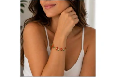 Pulseira Cerejinhas Aço / Banho Dourado - PLAÇF0027 na internet