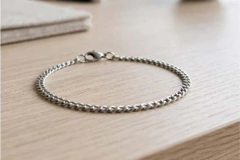 Pulseira Grumet Fininha 3mm Aço - PLAÇM0020