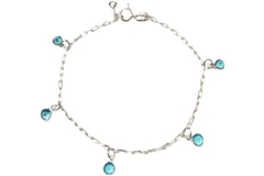 Pulseira Cartier com Pedrinhas Azuis Prata 925 - PLPRF0074 - comprar online