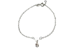 Pulseira Elo Americano com Coração e Ponto de Luz Prata 925 - PLPRF0076 - comprar online