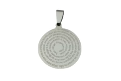 Pingente Oração de São Jorge Aço - PGAÇ0065