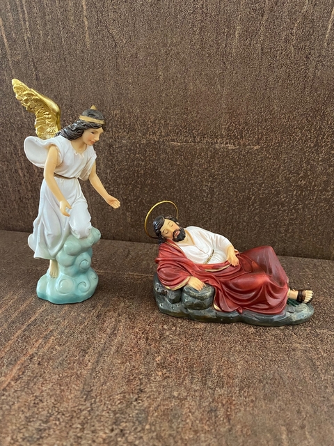 Conjunto São José Dormindo e o Anjo - 15 cm