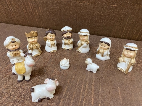 Presépio Infantil Branco - 6,5 cm