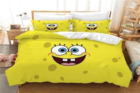 Edredón bob esponja amarillo