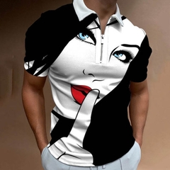 Image of Camiseta Polo com Ziper Sawig