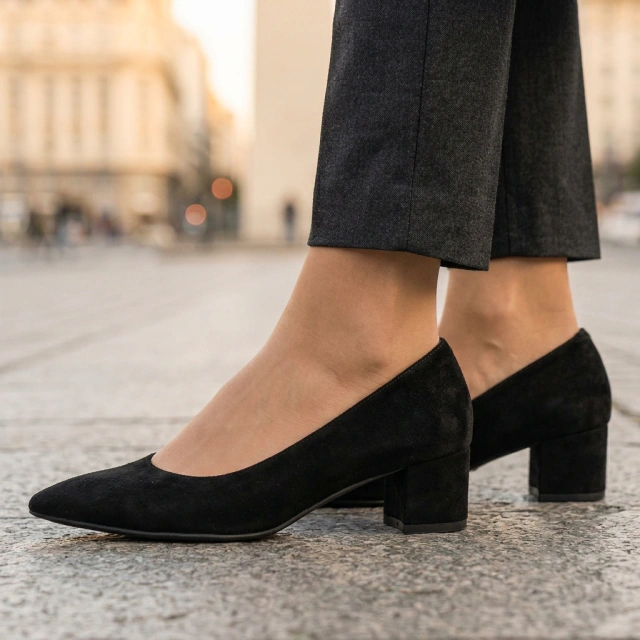 Alta, Pie Grande? Zapatos Stilettos Clásicos Negros 41 Al 45 — imagen 5