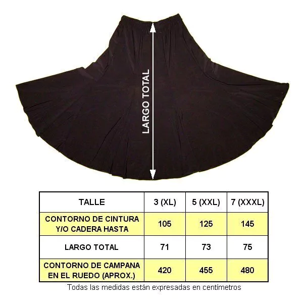Finísima Pollera Larga En Seda Fría De Gajos Azul MArino — imagen 3