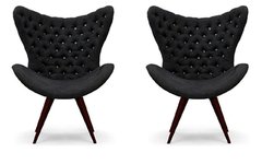 Kit 2 Poltronas Decorativa Egg Slim Capitonê Pé Palito - loja online