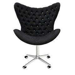 Poltrona Decorativa Egg Slim Capitonê Giratória Com Rodízios - loja online