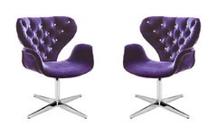 Kit 2 Poltronas Decorativa Mix Capitonê Giratória na internet