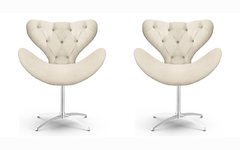 Kit 2 Poltronas Decorativa Elegance Capitonê G. De Alumínio - Inove Móveis e Decoração
