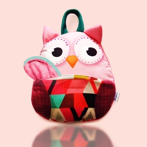 Cobijita viajera buho rosa