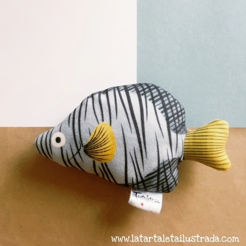 Mini sonajero pez gris