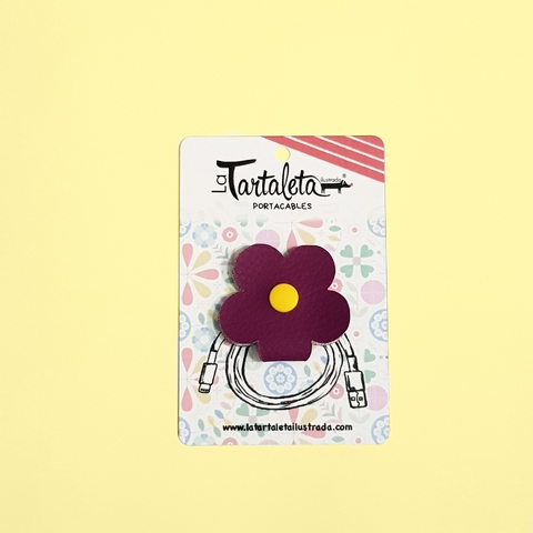 Portacables flor mora - comprar en línea