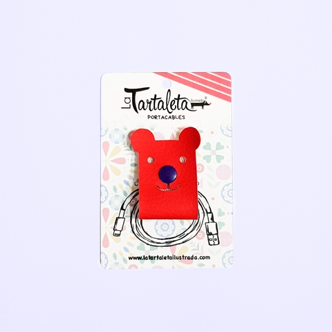 Portacables oso rojo