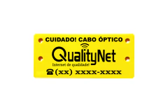 Placas De Identificação Cabo Óptico 100 Unidades