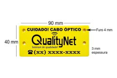 Placas De Identificação Cabo Óptico 100 Unidades - comprar online