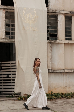 Vestido Luna em cetim Mellow no viés. - loja online