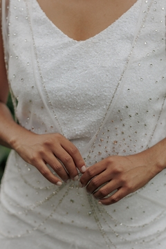 VESTIDO GINGER - vestido duas peças com tubinho silhueta A em micro paetê, com vetido em tule com aplicações de cristais svarowski aplicados. na internet