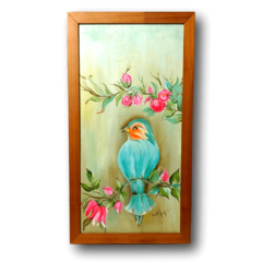 Quadro Pássaro Ceci 23x43 - comprar online