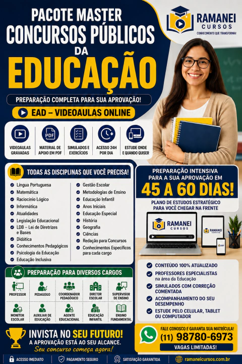 Curso Online para Concursos Públicos da Educação