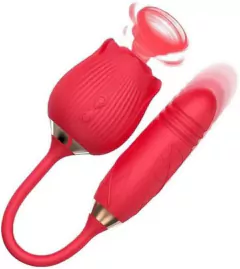 Vibrador em Formato de Rosa - 7 Modos de Vibração | Vai e vem e Pulsação
