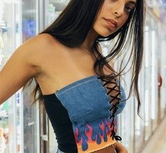 Cropped Jeans Burn ( encomenda ) - comprar online