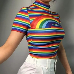 Cropped Full Rainbow (encomenda) - comprar online