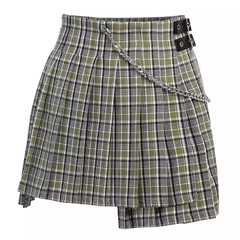 Saia xadrez colegial Punk (encomenda) - Baby Black Shop
