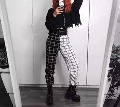 Calça black and white split ( encomenda )