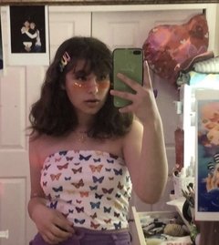 Cropped Butterfly white na internet