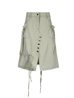 Saia longa cargo Y2K - Baby Black Shop