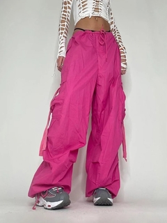 Calça parachute pink moment