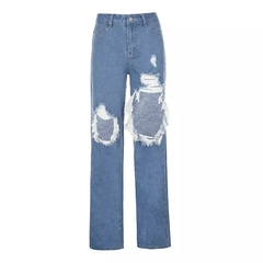 Calça rasgada street - Baby Black Shop