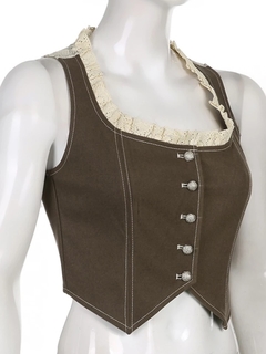 Cropped corset grunge - Baby Black Shop