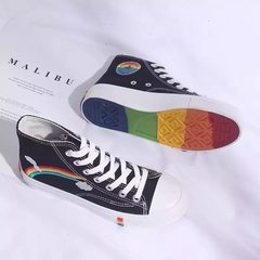 Tênis rainbow cano longo ( encomenda )