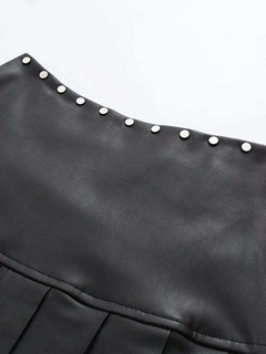 Saia couro split - Baby Black Shop