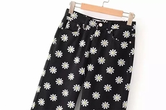 Calça black flower