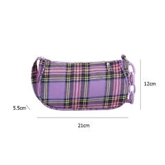 Imagem do Bolsa baguete xadrez purple