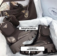 Bota Prada Monolotith nylon e couro