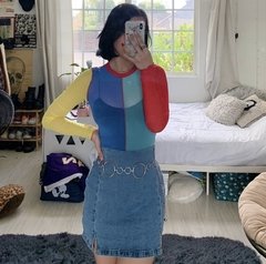 Cropped Color block (encomenda) - comprar online