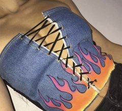Cropped Jeans Burn ( encomenda ) - comprar online