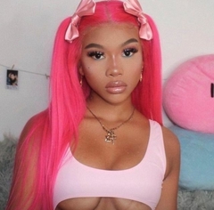 Peruca front lace hot pink (encomenda) na internet