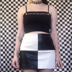 Saia xadrez couro - online store