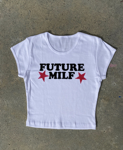 Cropped baby tee future milf - comprar online