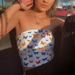Cropped Butterfly white - comprar online