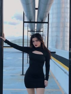 Vestido manga longa black party ( encomenda ) on internet