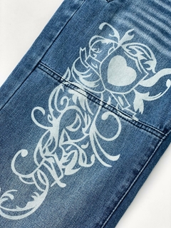 Calça jeans heart Y2k - Baby Black Shop